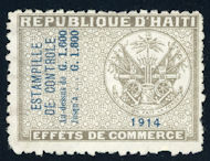 Image of 1914 Effects de Commerce revenue stamp
